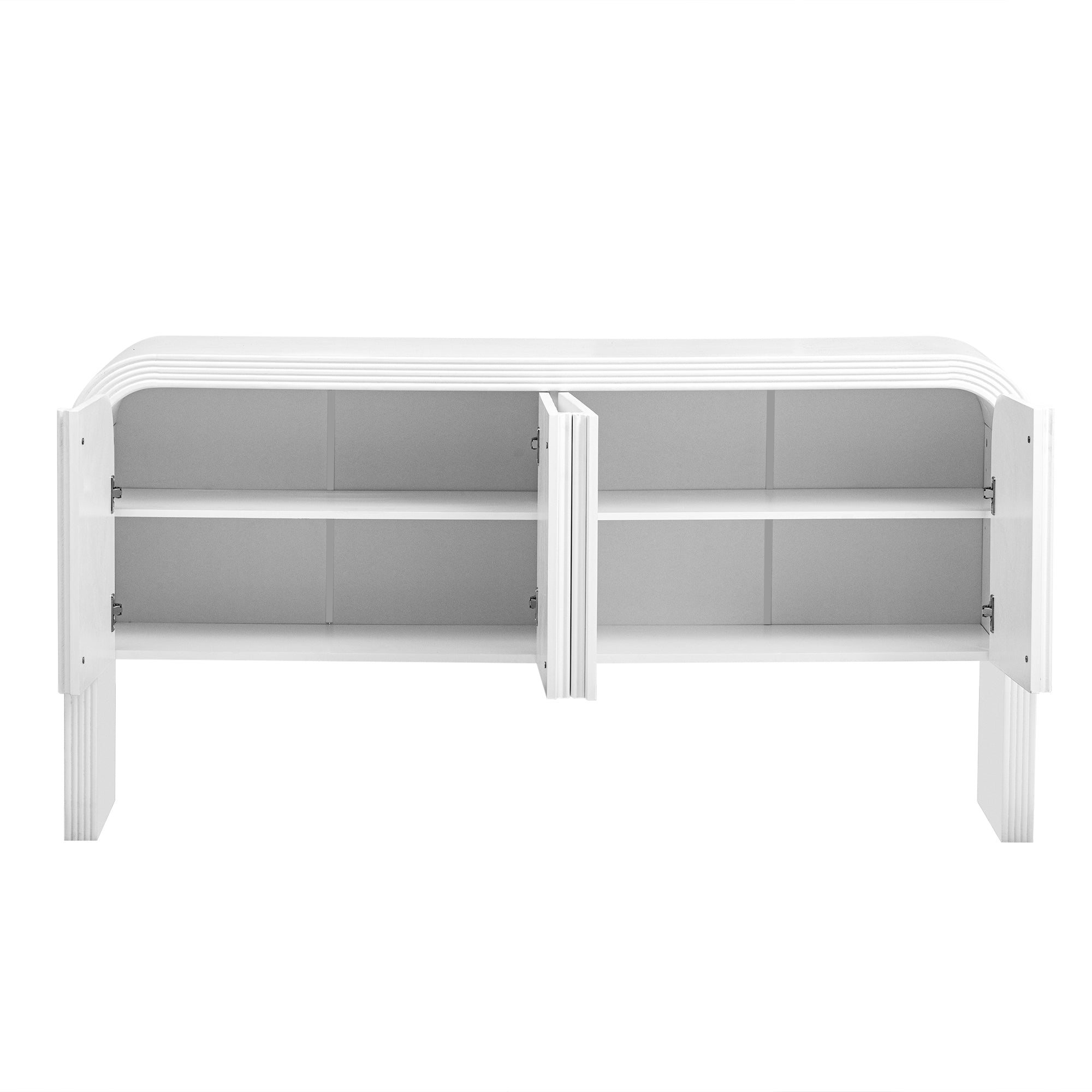 U_STYLE 62.2-Inch Wave-Pattern Console Table
