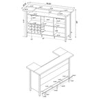 Lampton Rustic Home Bar