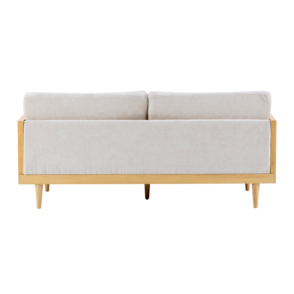 Emir 72" Square Arm 3-Seater Boucle Sofa