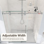 56"-60"W*72" H Frameless Single Sliding Shower Door