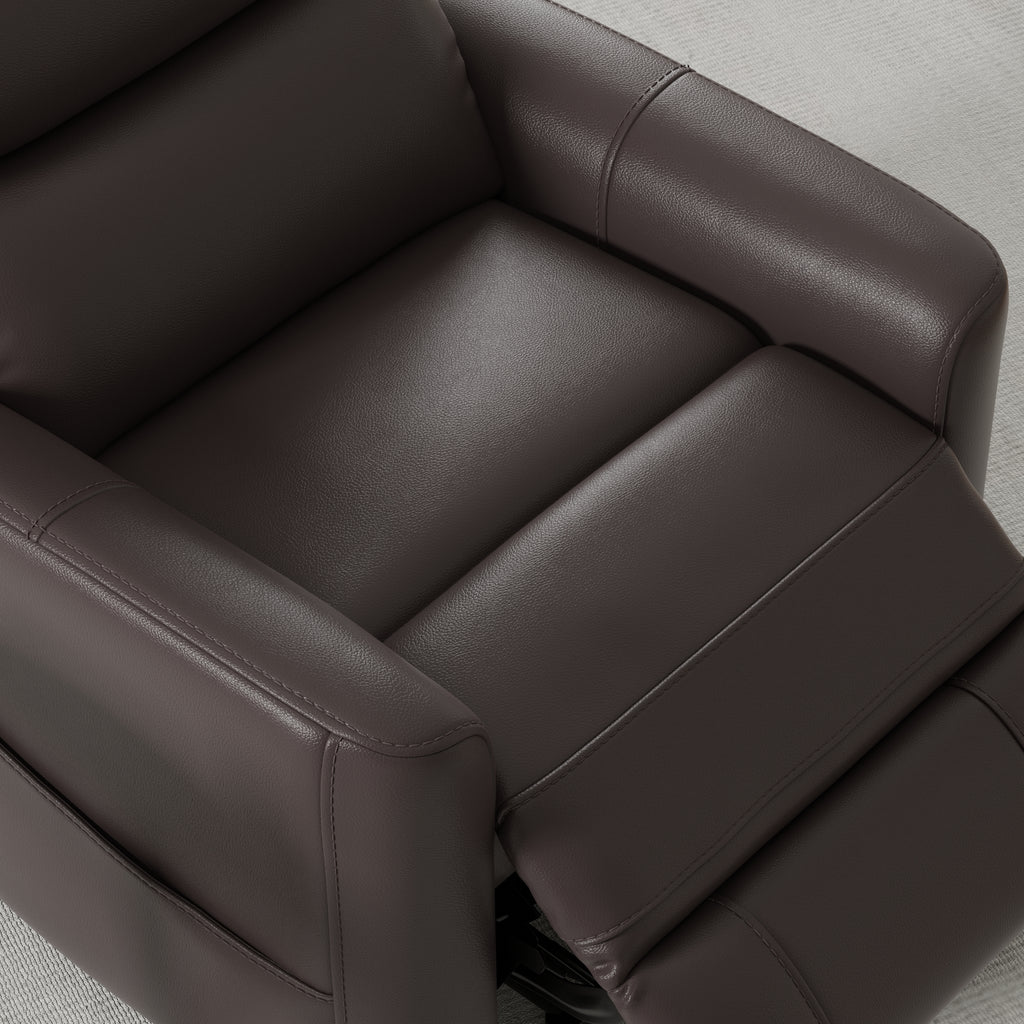 Faux Leather Power Lift Chair in Bentley