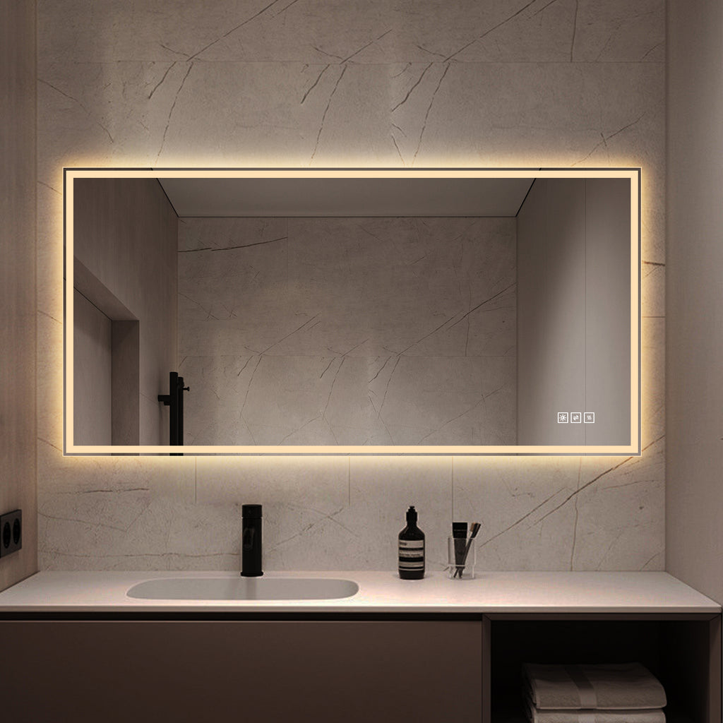 48 In. x 24 In. LED Bathroom Vanity Wall Mirror