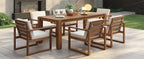 TREXM Patio Table and Chairs Set, Outdoor Dining Set for 6