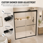 Framed Double Sliding Shower Door, 50-54" W x 72" H