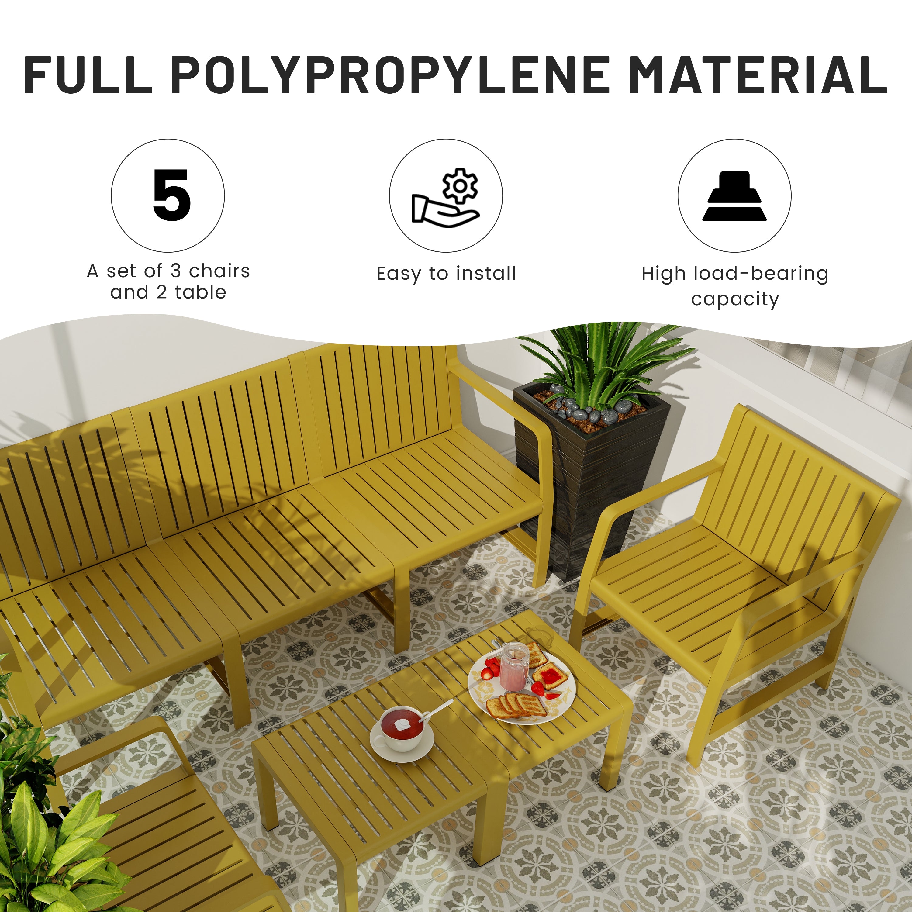 Summer 5-Piece Indoor/Outdoor Furniture Set