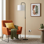 Arc Floor Lamp with Cylinder Shade