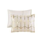 4-Piece Twin/Twin XL 100% Polyester Brushed Printed Comforter Set