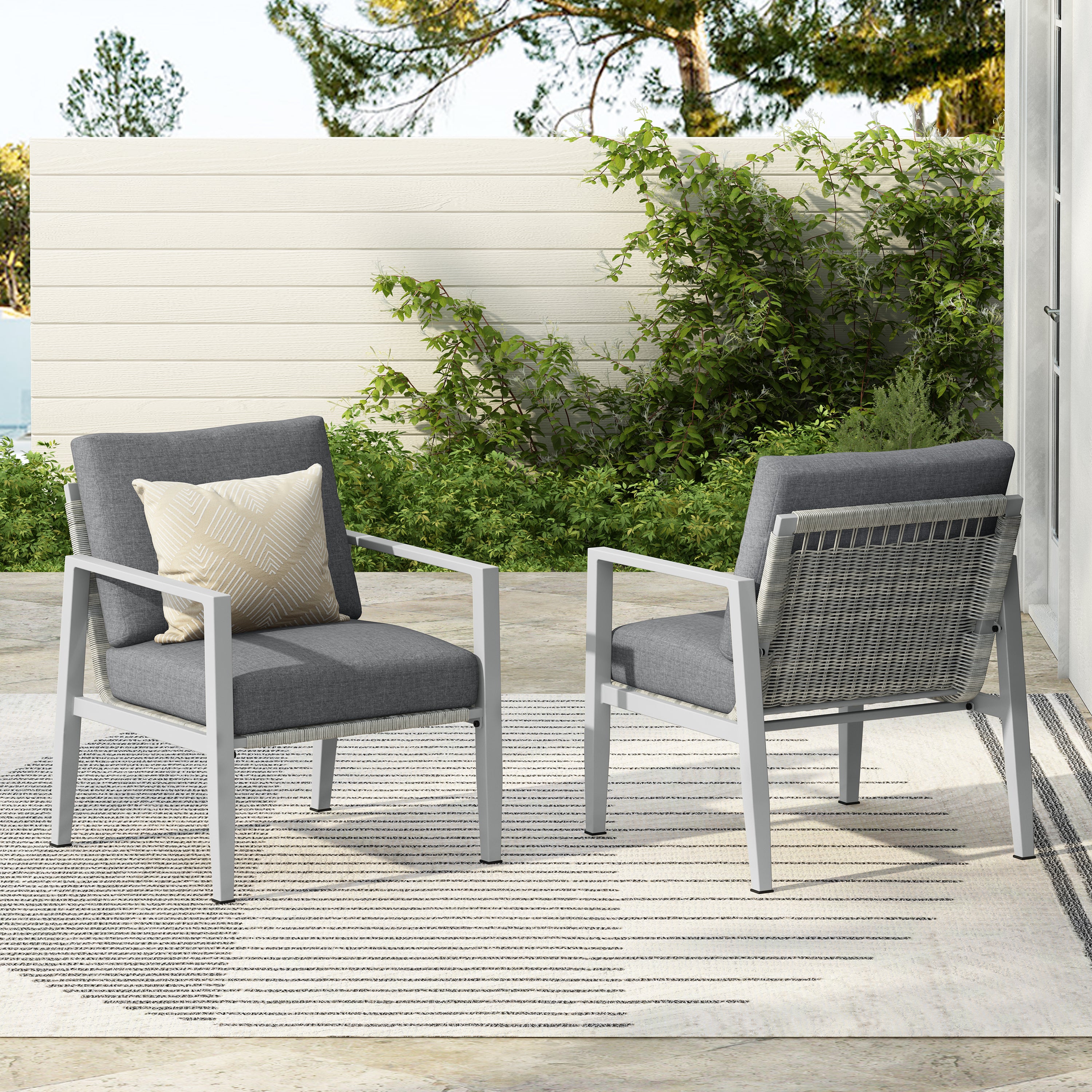 Set of 2 Patio Lounge Chairs