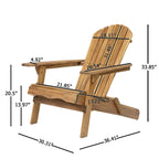 Folding Adirondack Chair Wooden Accent Furniture