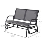 Outsunny 2-Person Outdoor Glider Bench