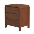 Lionel Mid Century Modern Solid Wood 3-Drawer Nightstand