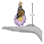 Monarch Butterfly On Flower Ornament