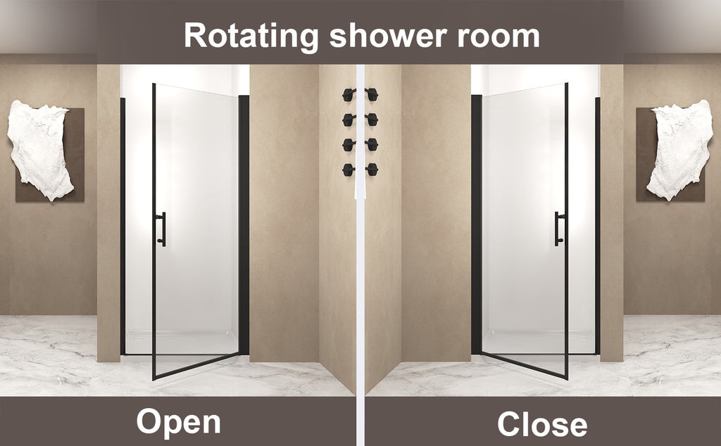 28"x 72" Pivot Shower Door, Matte