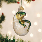 Baby Dino In Egg Ornament
