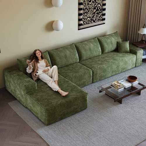 135" Cloud Sectional Couch with L-Shape Chaise