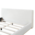 Elegant Upholstered Bed With Solid Wood Frame - Queen