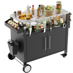 Two Doors Outdoor Grill Cart with Storage