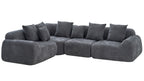 Oversized Cloud Velvet Curved Sectional Couch