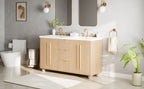 59.1" Double Sink Bathroom Vanity with Resin Sinks