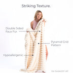 Pyramid Grid Throw Blanket