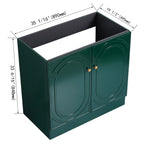 36" Freestanding Bathroom Vanity with 2 Soft-Close Cabinet Doors