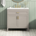 30" Bathroom Vanity with Ceramic Sink Top