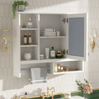 35 inch Wall-Mount 2-in-1 Mirror Cabinet