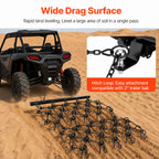 4FT Heavy-Duty Steel Drag Harrow