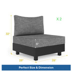 2-Piece Aluminum Patio Seating Set