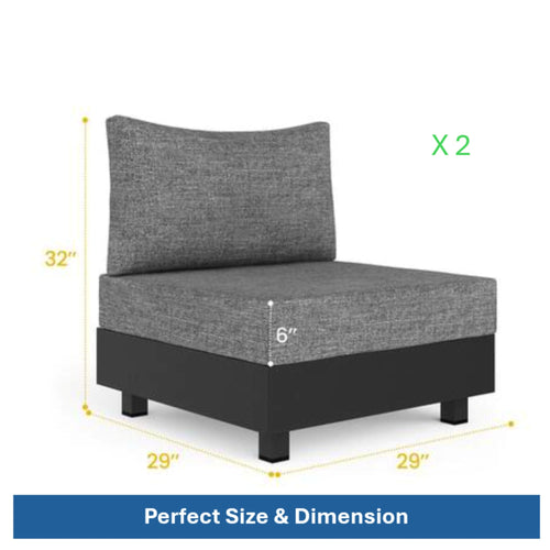 2-Piece Aluminum Patio Seating Set