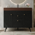 36" Modern Freestanding Bathroom Vanity with Sintered Stone Top