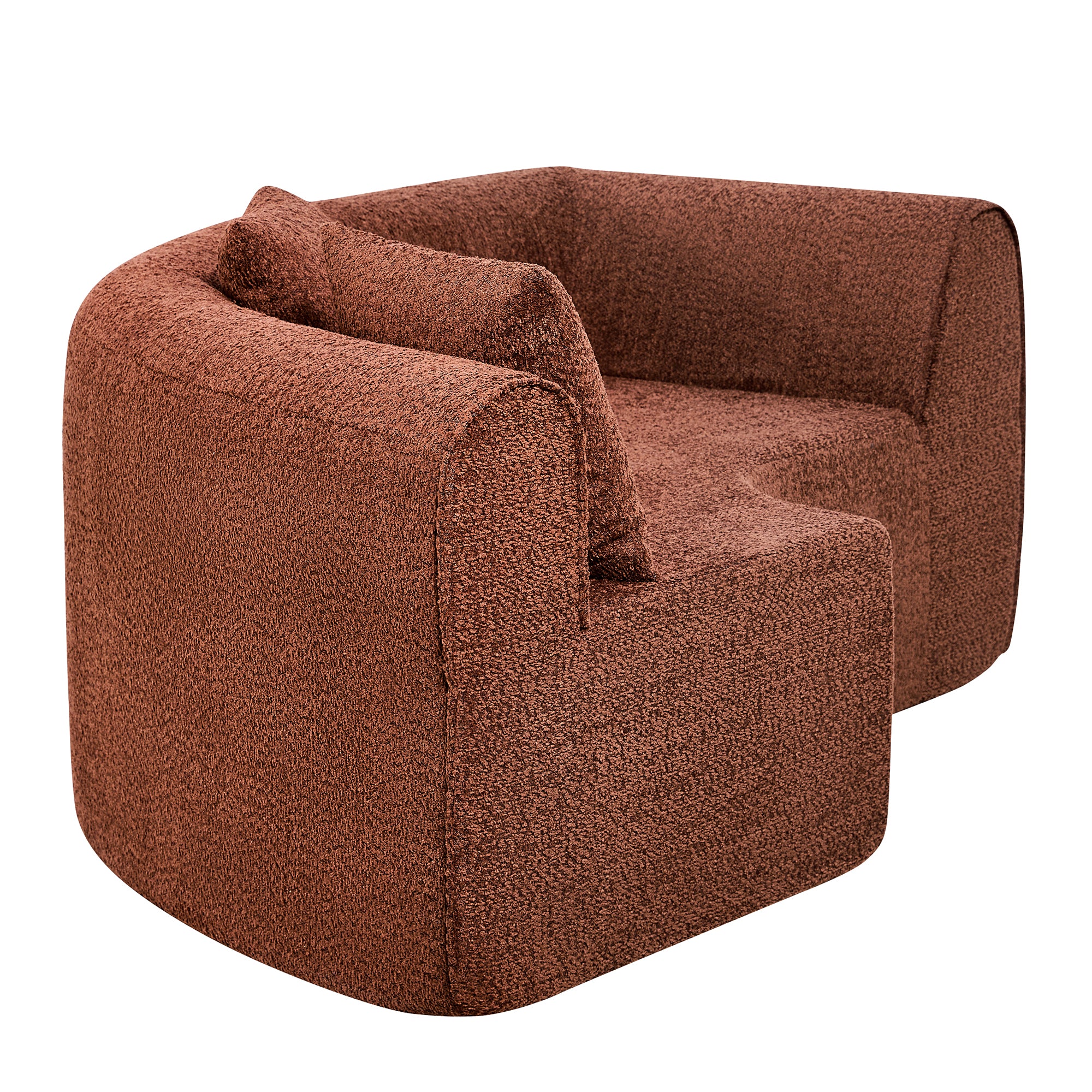 110" Modern Curved L-Shaped Modular Sectional Sofa