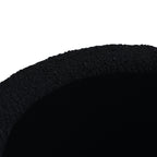 Fuji 19" Oversized Round Storage Ottoman, Ebony