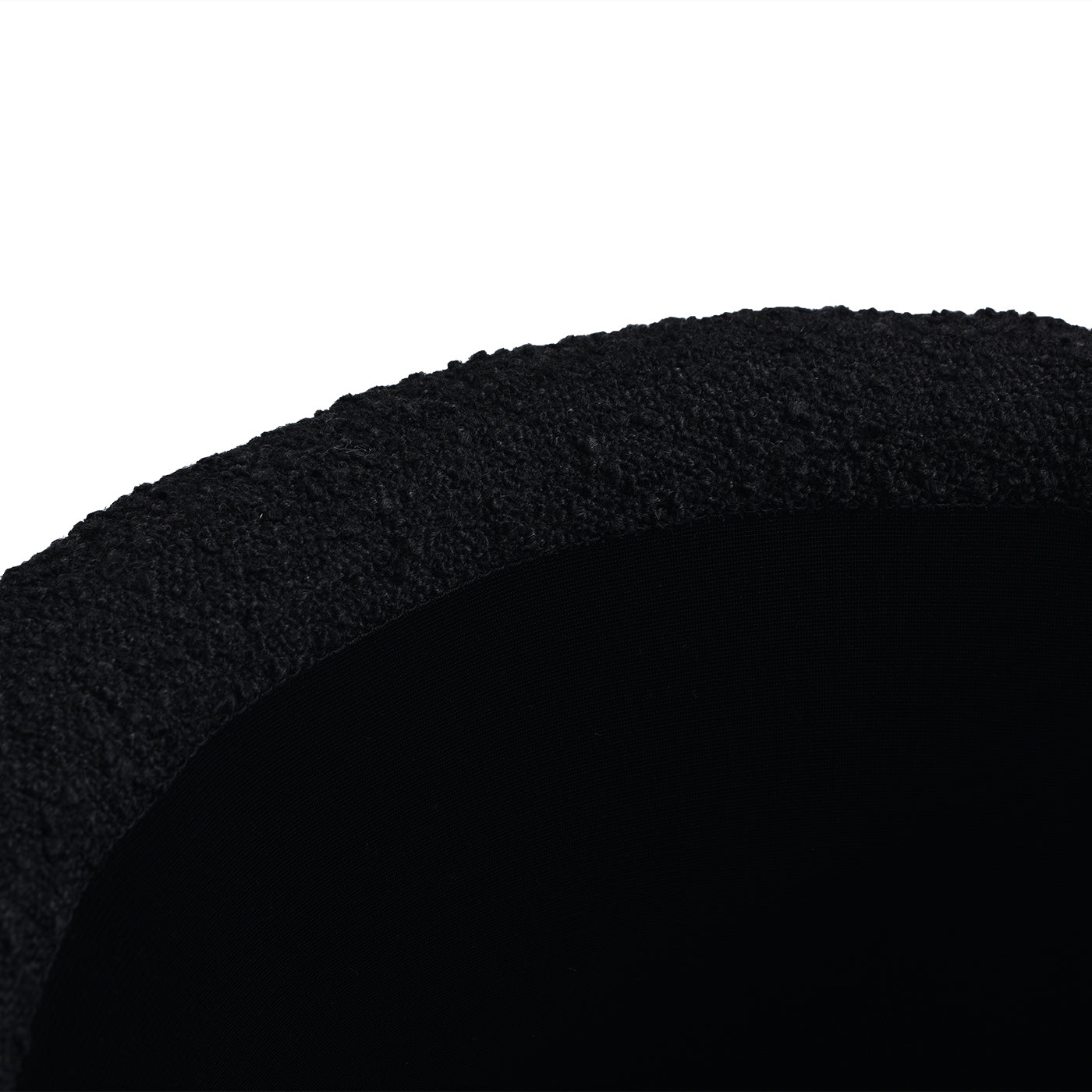 Fuji 19" Oversized Round Storage Ottoman, Ebony