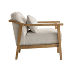 Reagan Wood Arm Accent Chair with Lumbar Pillow