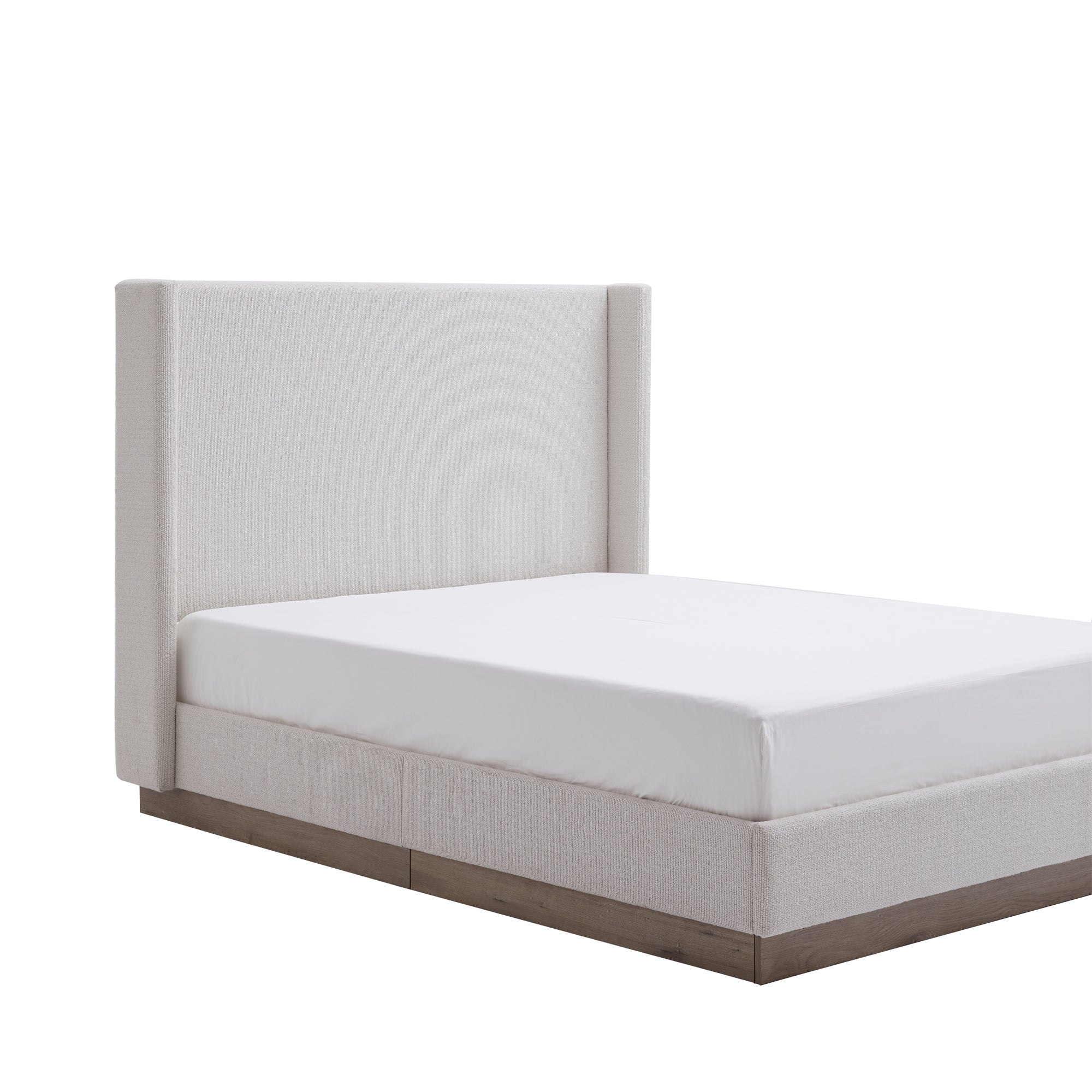 Hale Upholstered Wingback Bed - Queen Size