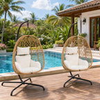 Set of 2 Egg Chair with Stand