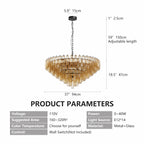 Modern Round Chandelier, 37" Extra Large