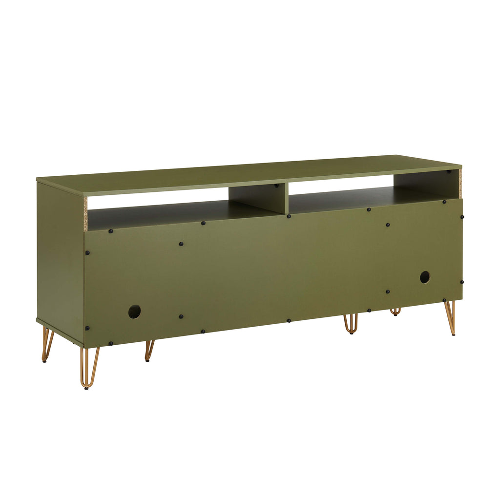 Dumbo 63" Fluted TV Stand in Olive