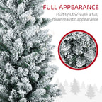 HOMCOM 5' Tall Pre-Lit Slim Noble Fir Artificial Christmas Tree
