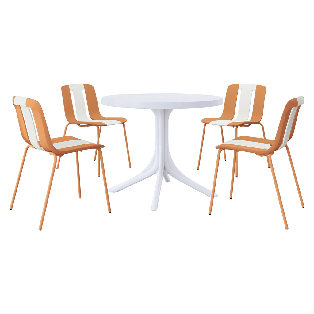 Summer 4-Pack Modern Striped Color Block Chairs