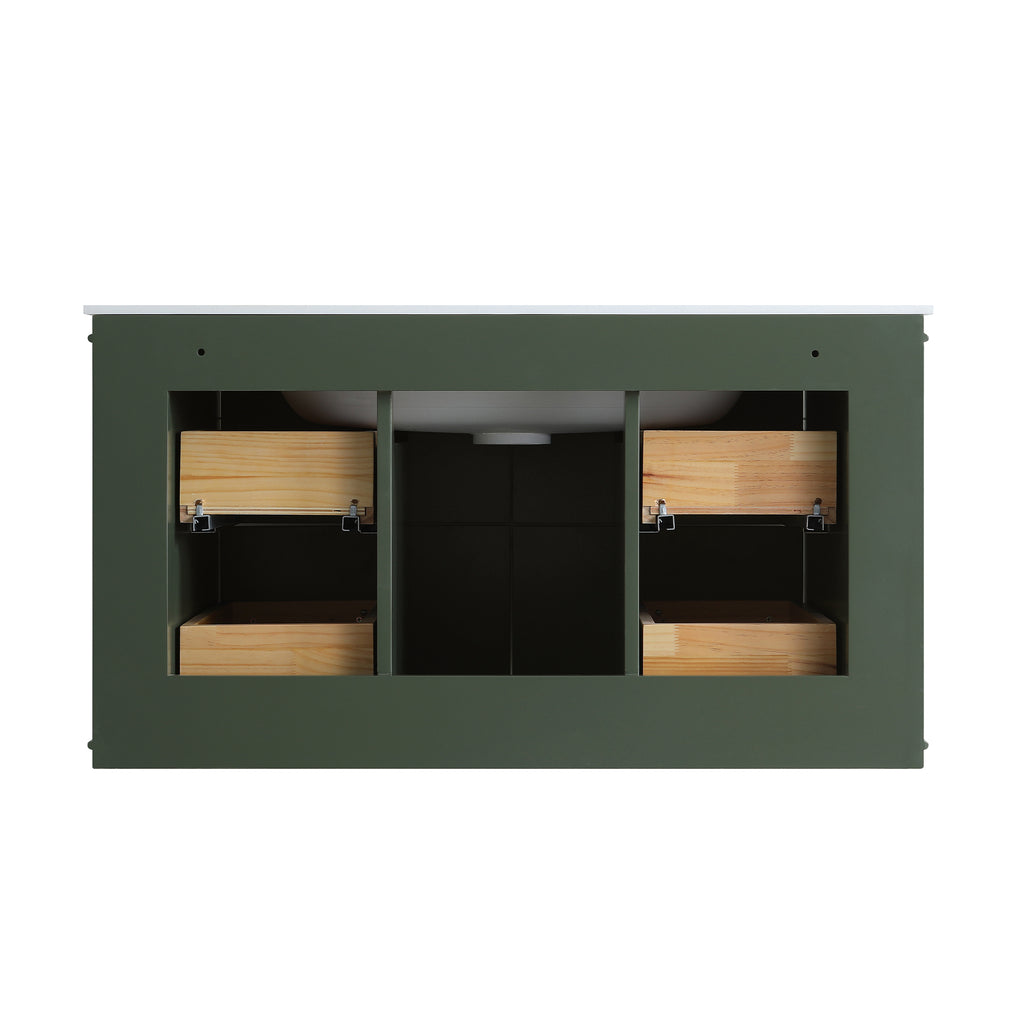 36" Wall Mounted & Floating Single Bathroom Vanity