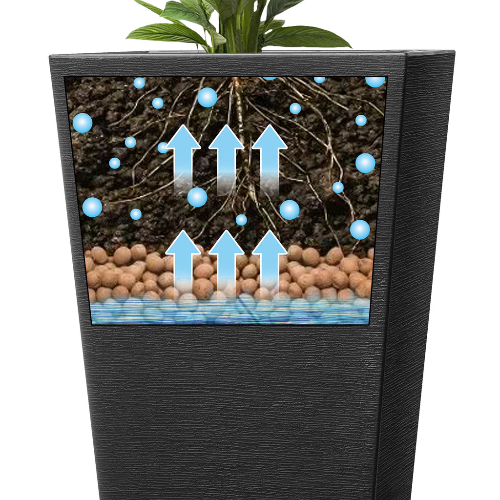 Set of 2 Tall Outdoor Planters - 22 Inch
