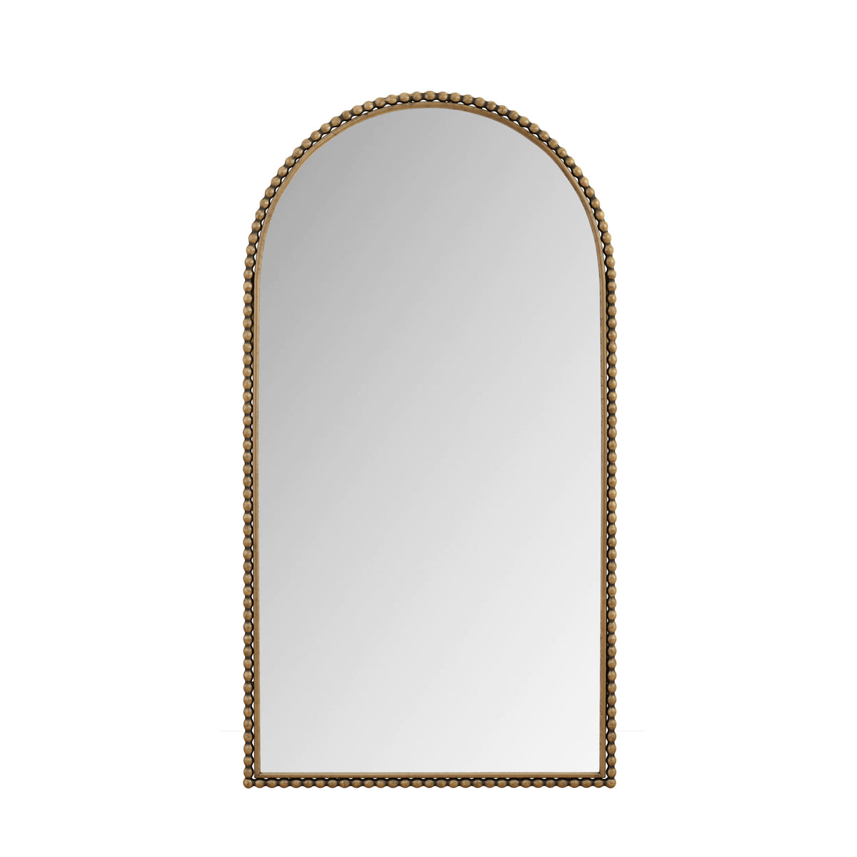 Iron Arch Retro Full Length Mirror with Supporting Feet, Gold