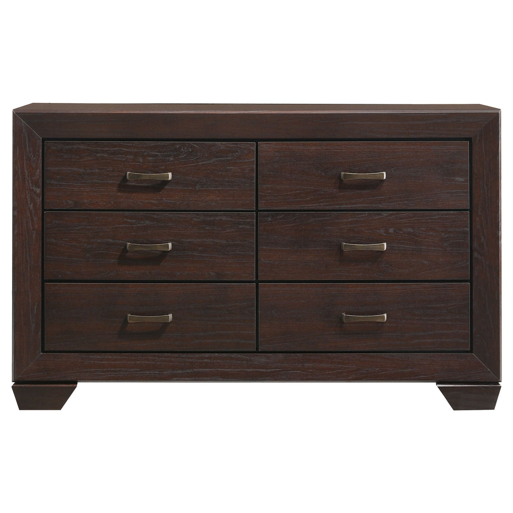 Harrison Dark Cocoa 6-Drawer Dresser