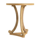 Natural Finish Round Wood Accent Table