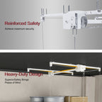 White Overhead Garage Storage Rack 4x8 FT for High Ceilings