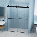 56 to 60 in. W x 76 in. H Double Sliding Frameless Shower Door