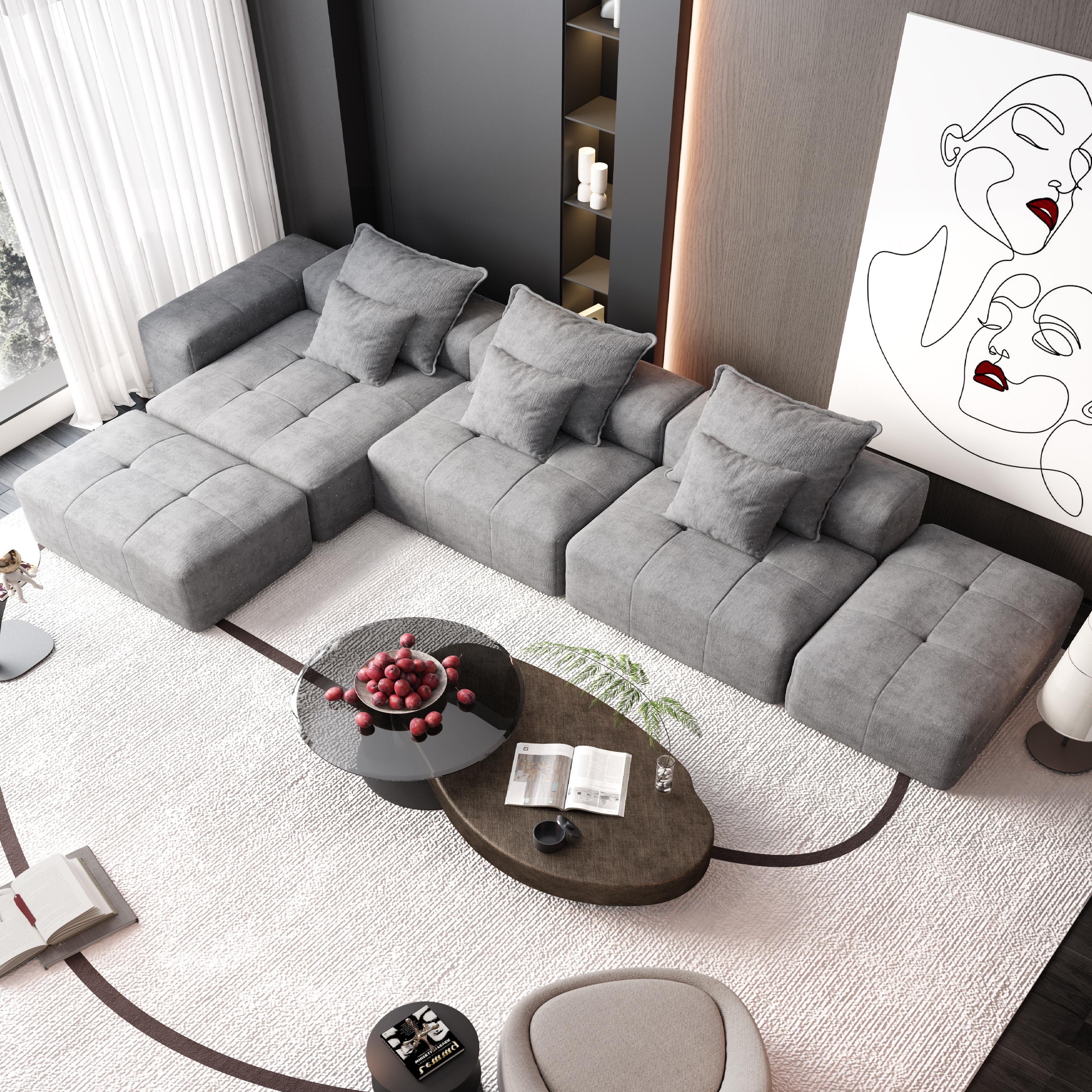 Modern Oversized Modular Sectional Sofa