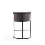 Cosmopolitan Metal Upholstered Counter Stool in Graphite